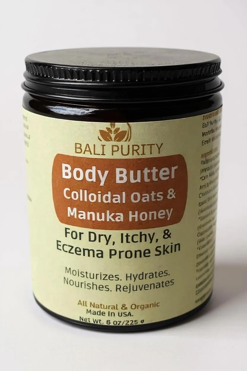 Body Butter - Colloidal Oats & Manuka Honey (Glass Jar)