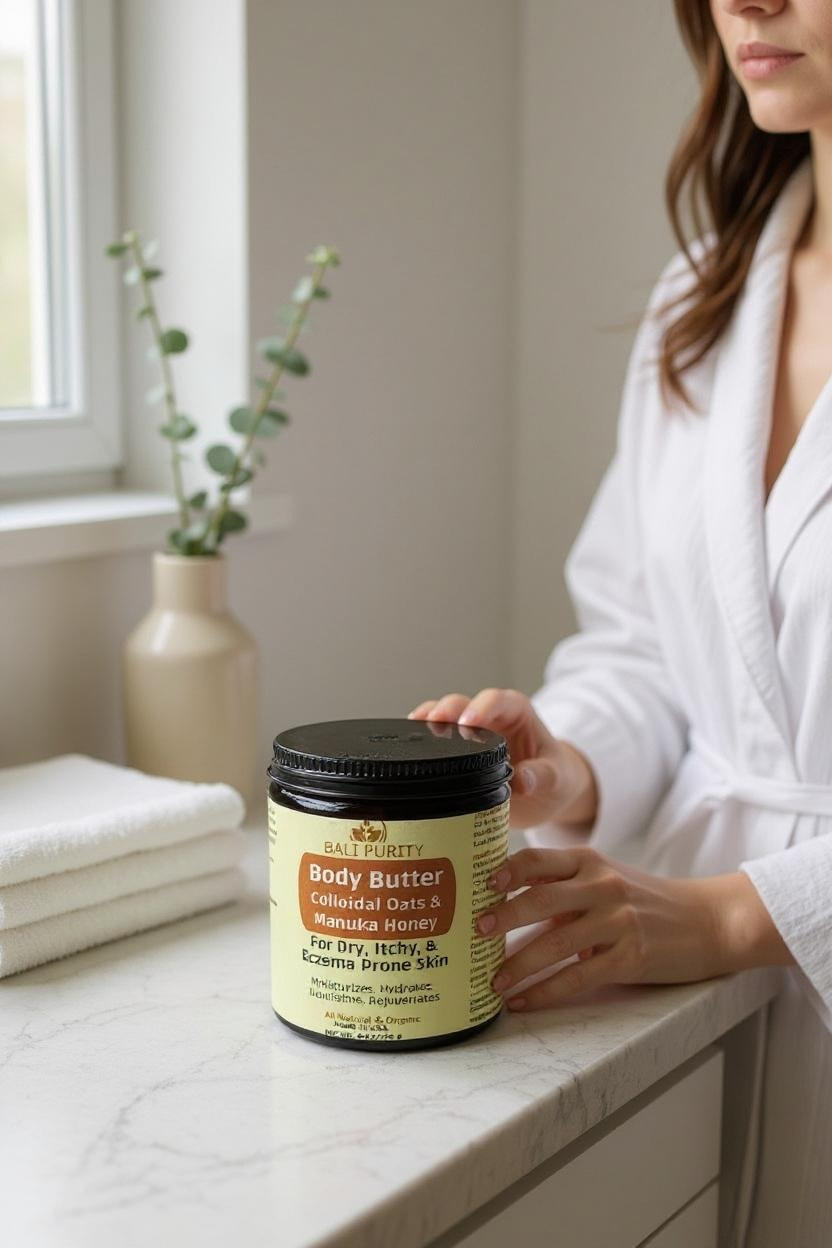 Body Butter - Colloidal Oats & Manuka Honey (Glass Jar)