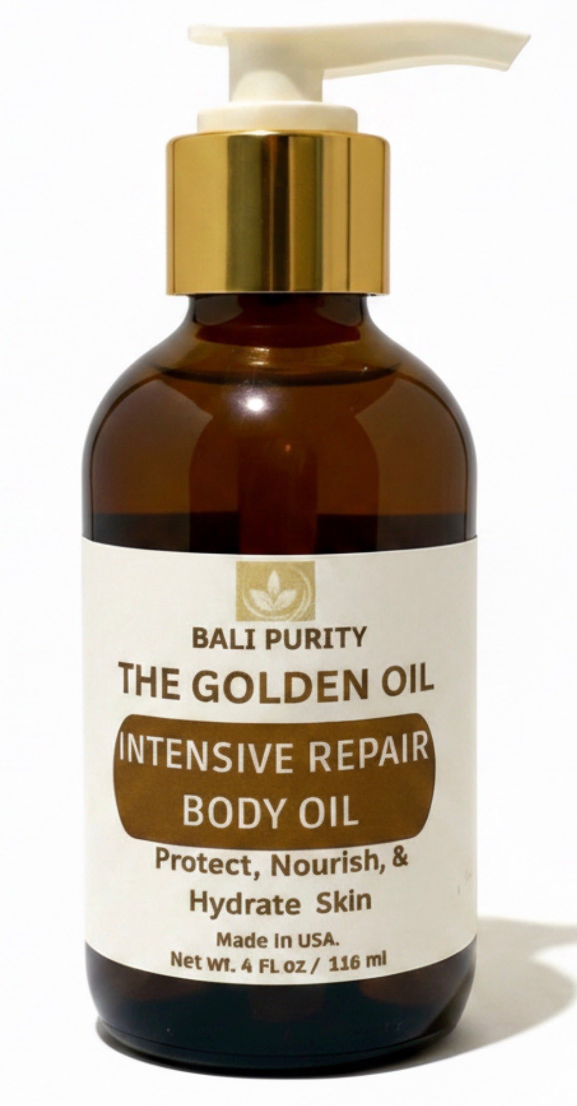 The Golden Oil: Intensive Repair Body Oil (4 fl oz / 118 ml Glass Bottle)