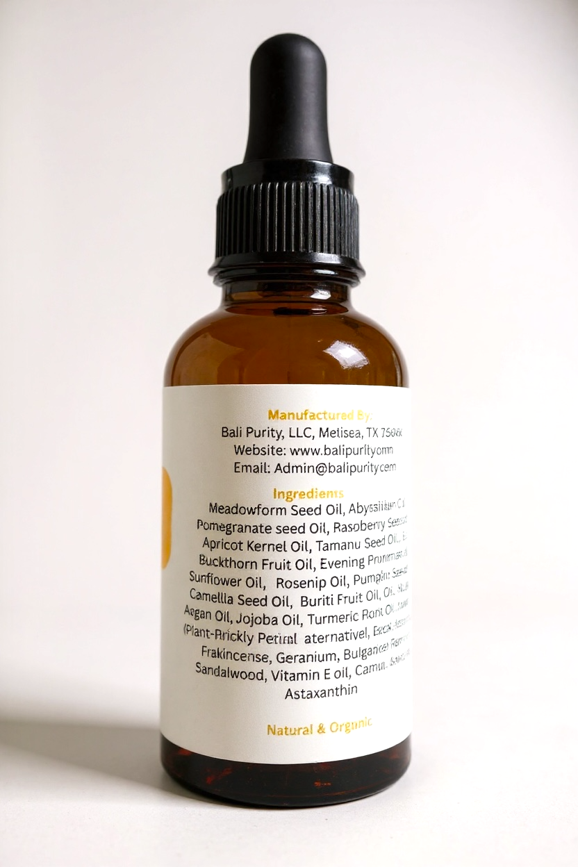 Anti-Aging Face Oil: Nighttime Moisturizer (1 fl oz/30 ml Glass Bottle)