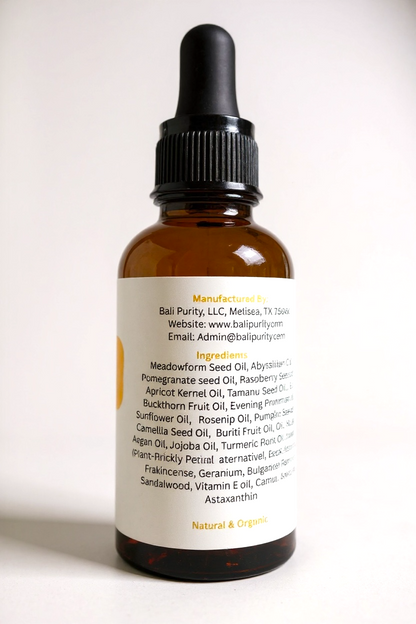 Anti-Aging Face Oil: Nighttime Moisturizer (1 fl oz/30 ml Glass Bottle)