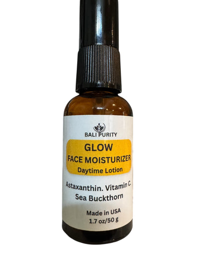 GLOW Face Moisturizer: Daytime Face Lotion (1.7 fl oz/50 g Glass Bottle)