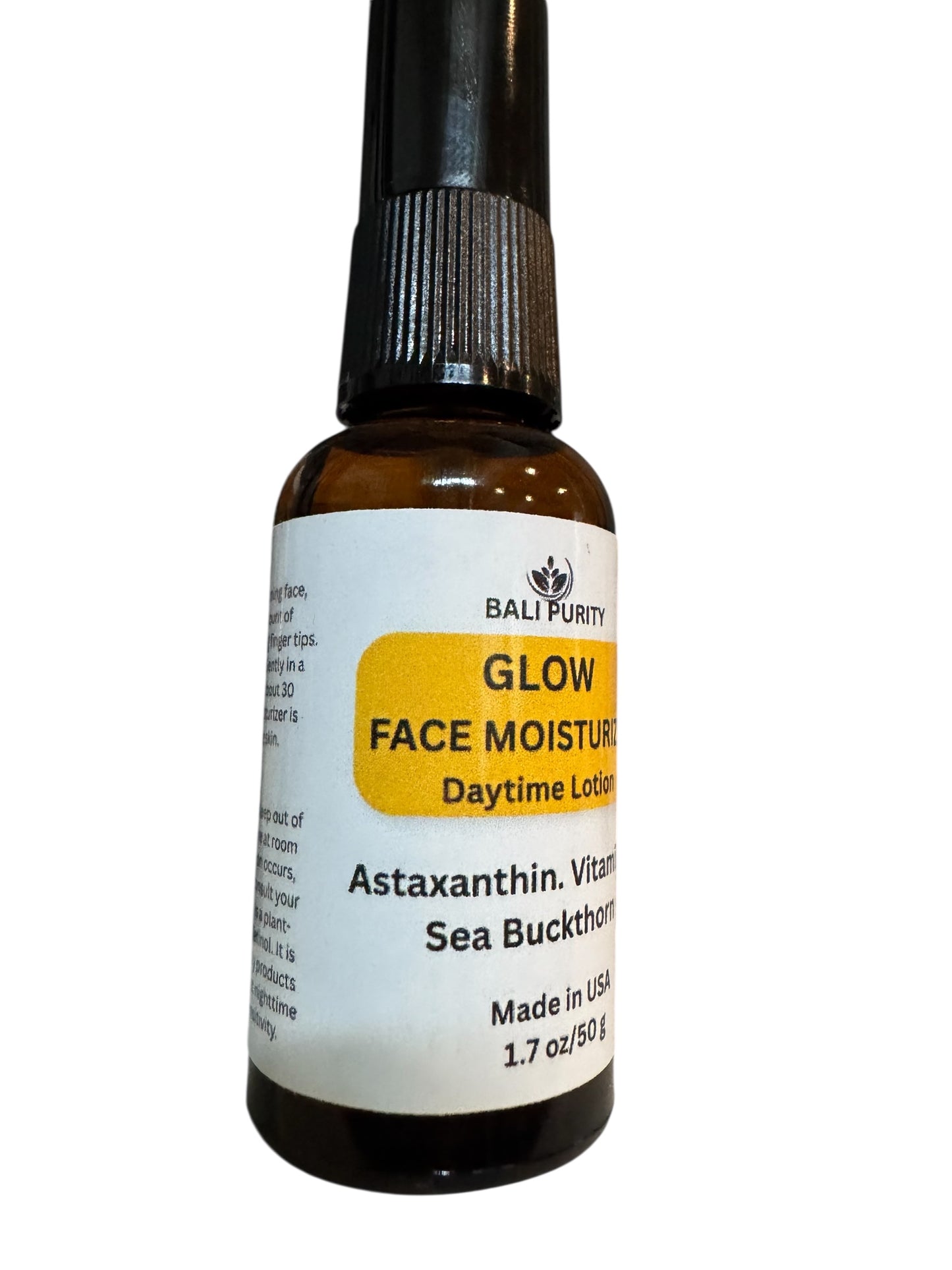 GLOW Face Moisturizer: Daytime Face Lotion (1.7 fl oz/50 g Glass Bottle)