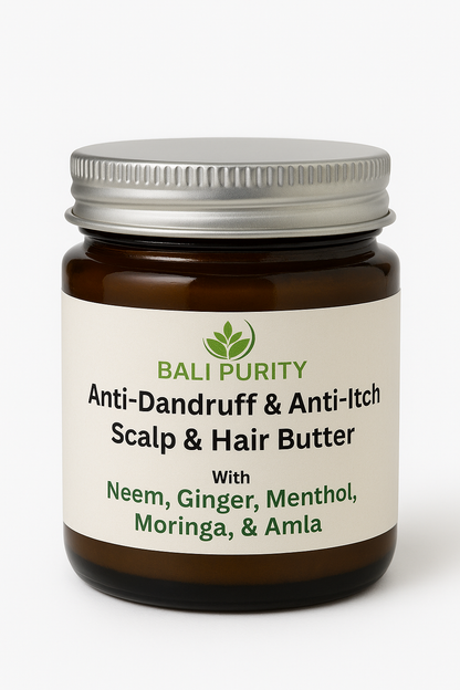 Anti-Dandruff & Anti-Itch Scalp & Hair Butter (4 oz Glass Jar)