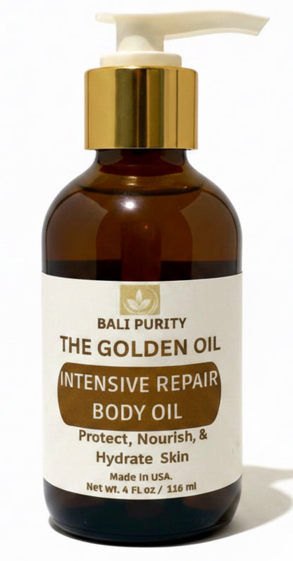 The Golden Oil: Intensive Repair Body Oil (4 fl oz / 118 ml Glass Bottle)